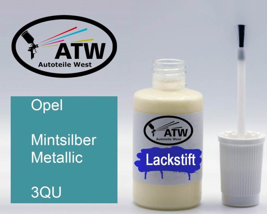 Opel, Mintsilber Metallic, 3QU: 20ml Lackstift, von ATW Autoteile West.